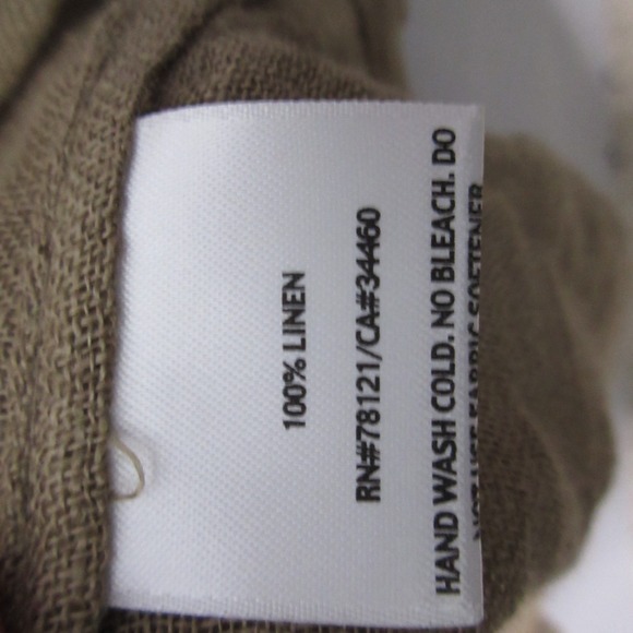 Eileen Fisher Top Jacket Large Linen Lagenlook Relaxed Coastal Sheer Pockets - Picture 5 of 12